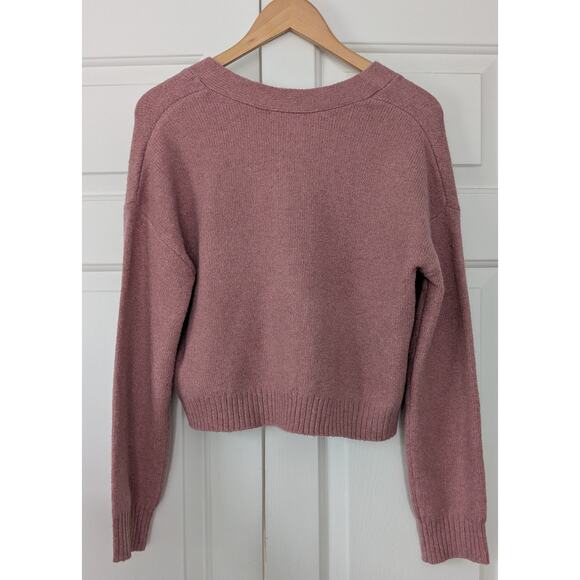 BP. Pink Cropped Drapey Oversized Cardigan - Picture 6 of 6